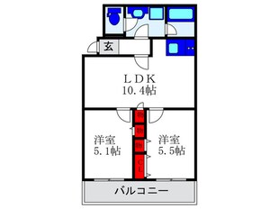 ウエルスクエア豊中北桜塚の物件間取画像